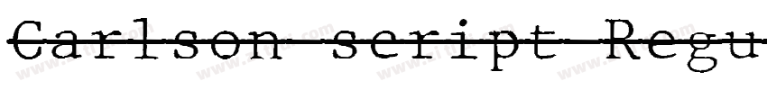Carlson script Regul字体转换
